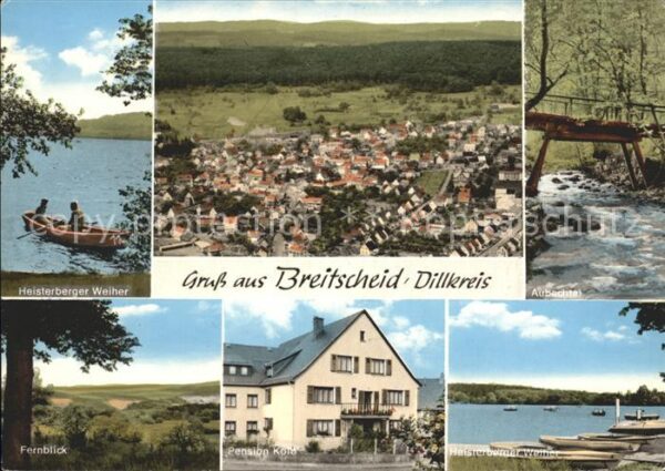 Breitscheid Hessen Totalansicht Heisterberger Weiher Aubac