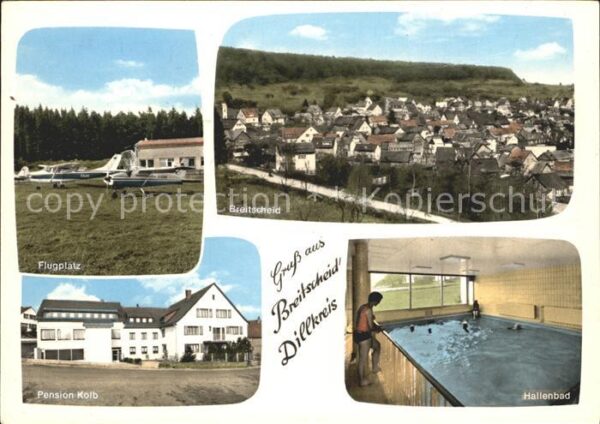 Breitscheid Hessen Flugplatz Ortsansicht Pension Kolb Hall