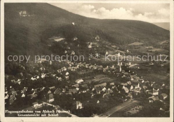 Alsbach Bergstrasse Fliegeraufnahme mit Schloss