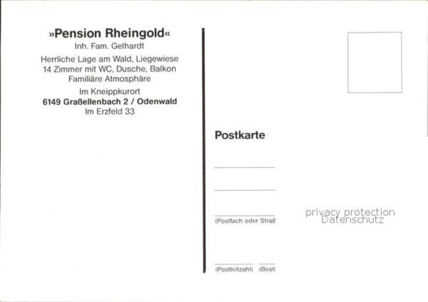Grasellenbach Pension Rheingold Zeichnung – Bild 2
