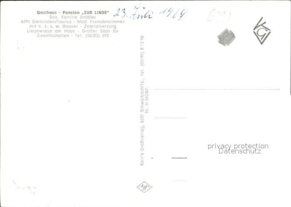 Gemuenden Taunus Gasthaus Pension Zur Linde Speisesaal G – Bild 2