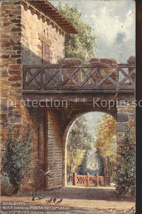 Homburg Bad Saalburg Blick durch die Porta Decumana