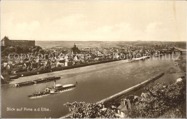 Pirna Elbe Panorama Dampfer