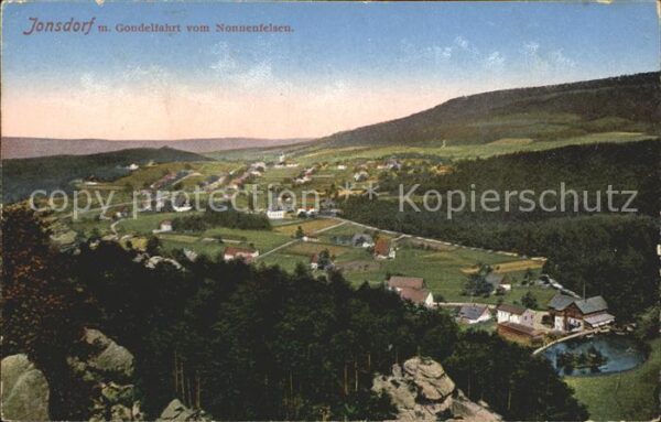 Jonsdorf Panorama mit Gondelfahrt vom Nonnenfels