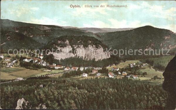 Oybin Blick von der Mönchskanzel