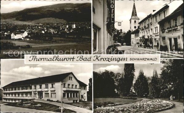 Bad Krozingen Ortsblick mit Schauinsland Hauptstr San