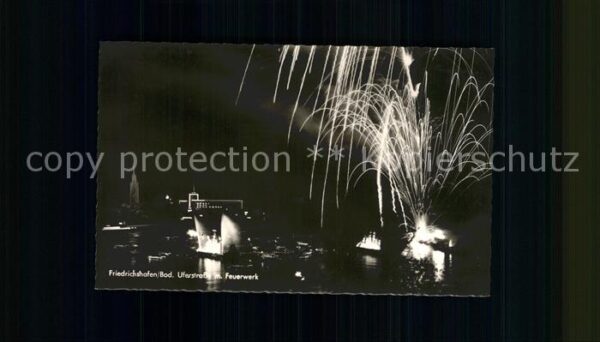 Friedrichshafen Bodensee Uferstrasse Feuerwerk