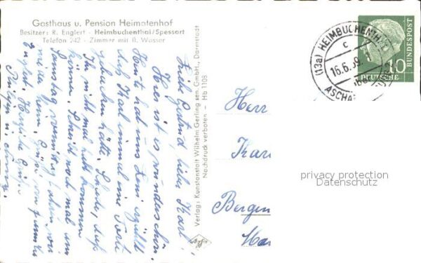 Heimbuchenthal Gasthaus Heimatenhof – Bild 2