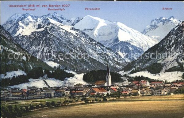 Oberstdorf mit Kegelkopf Krottenköpfe Fürschiesser
