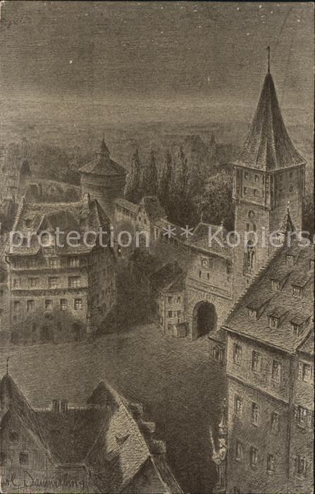 Nuernberg Albrecht Dürer Haus mit Umgebung