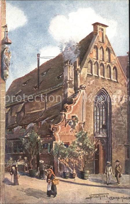 Nuernberg Bratwürstglöcklein Künstlerkarte