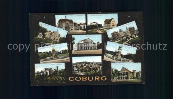 Coburg Volksbad Marktplatz Veste Brunnen Theat