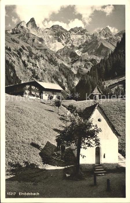 Einoedsbach Kapelle mit Mädelegabelgruppe