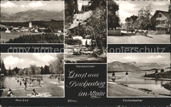 Buchenberg Allgaeu mit Tiroler Bergen Moorbad Rohrbachtobe