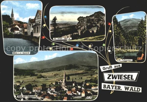 Zwiesel Niederbayern Blick vom Holztritt Gr Arber Falkenstei