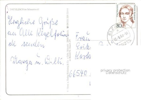 Elzach Panorama Teilansicht Kirche Dorfmotive – Bild 2