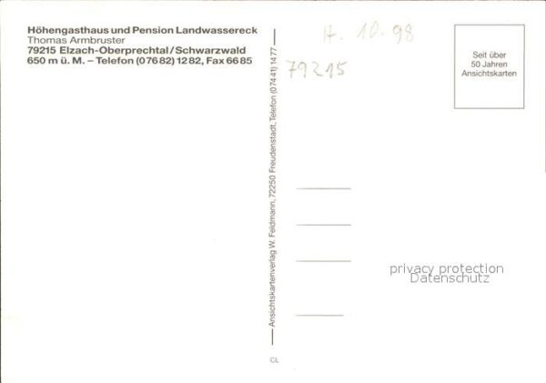 Oberprechtal Höhengasthaus Landwassereck Terrasse Ga – Bild 2