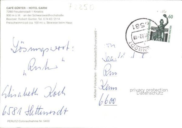 Freudenstadt Cafe Günter Hotel Garni – Bild 2