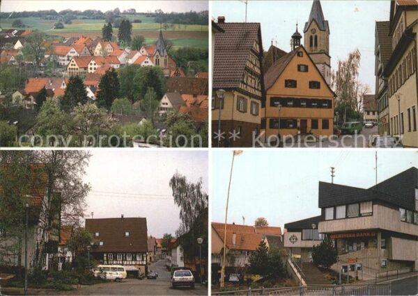 Gechingen Ortsblick Strassenpartien Kirche Gechin