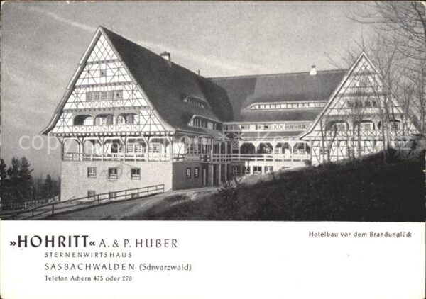 Sasbachwalden Hohritt Sternenwirtshaus