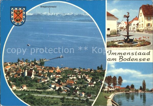 Immenstaad Bodensee Fliegeraufnahme Dorfpartie Strandpromen