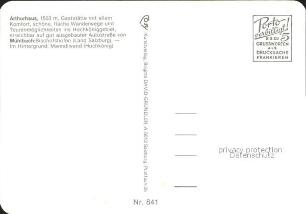 Muehlbach Hochkoenig Arthurhaus Gaststätte mit Manndlwand – Bild 2