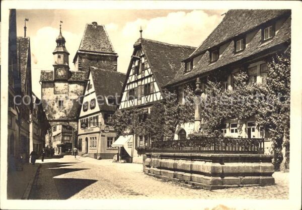 Rothenburg Tauber Rödergasse mit Markusturm