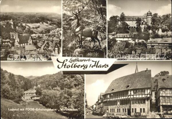 Stolberg Harz Blick von der Lutherbuche FDGB Erholung