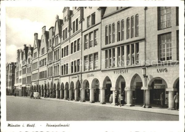 Muenster Westfalen Prinzipalmarkt Arkaden Kupfertiefdruck