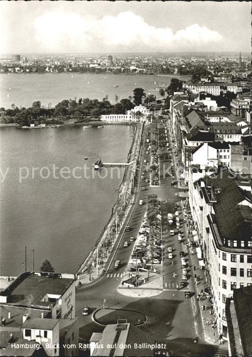 Hamburg Blick vom Rathaus auf den Ballinplatz