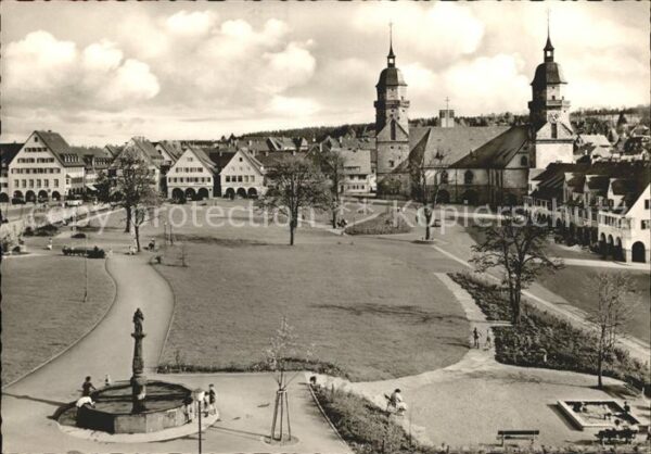 Freudenstadt Marktplatz Brunnen Evangelische Kirche