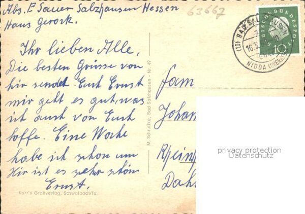 Bad Salzhausen Kurhaus Saline Anlagen Badehaus Trinkha – Bild 2