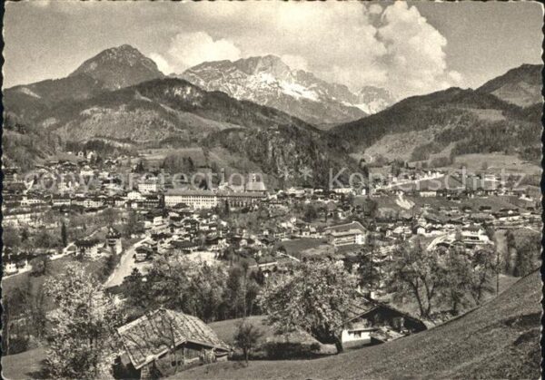 Berchtesgaden Gesamtansicht mit Untersberg und Kneife