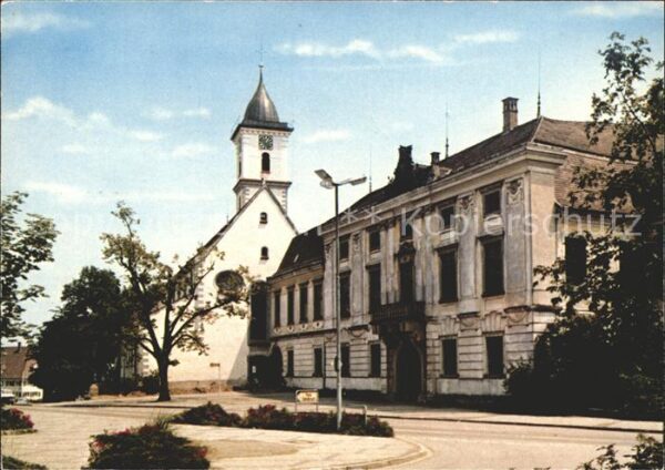 Aulendorf Partie an der Kirche