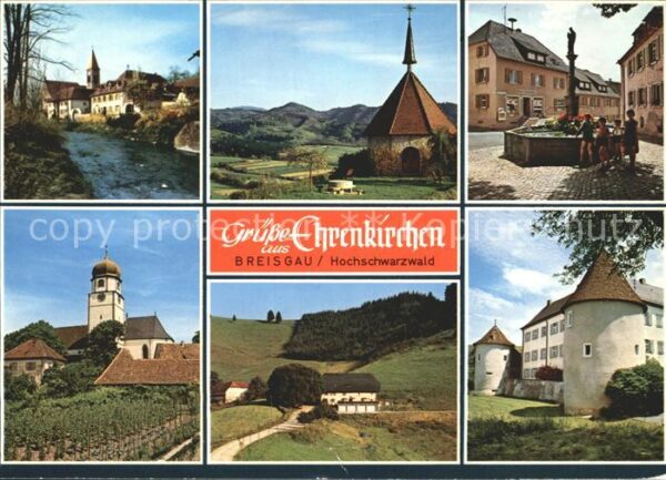 Ehrenkirchen Dorfpartien Brunnen Kirchen Türme