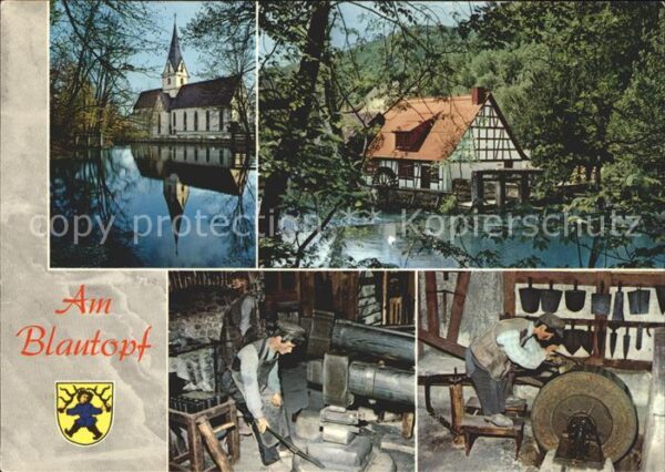 Blaubeuren Blautopf Kirche Mühle historische Hamme