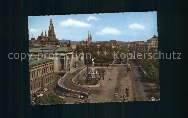 Wien Ringstrasse Parlament Rathaus Burgtheat