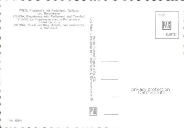Wien Ringstrasse Parlament Rathaus Burgtheat – Bild 2