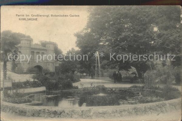 Karlsruhe Grossherzogl Botanischer Garten Brunnen