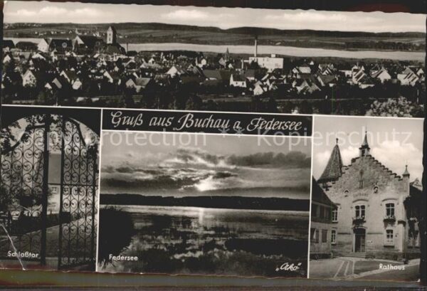 Bad Buchau Federsee Panorama Schlosstor Federsee Rathaus