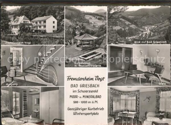 Bad Griesbach Schwarzwald  Fremdenheim Vogt Aufgang Kurpavillon Ga