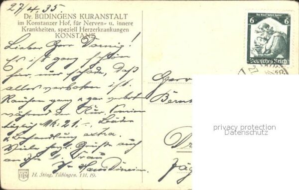 Konstanz Bodensee Dr Büdigens Kuranstalt – Bild 2