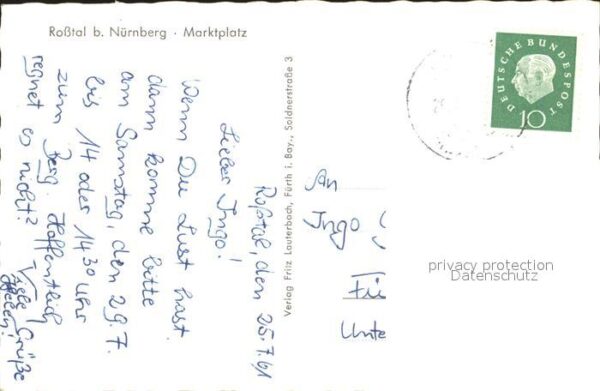 Rosstal Fuerth Bayern Marktplatz Kirche – Bild 2