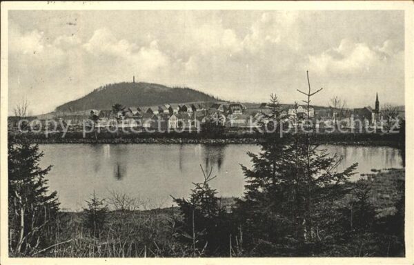 Altenberg Erzgebirge Blick vom Galgenteich mit Geisingberg