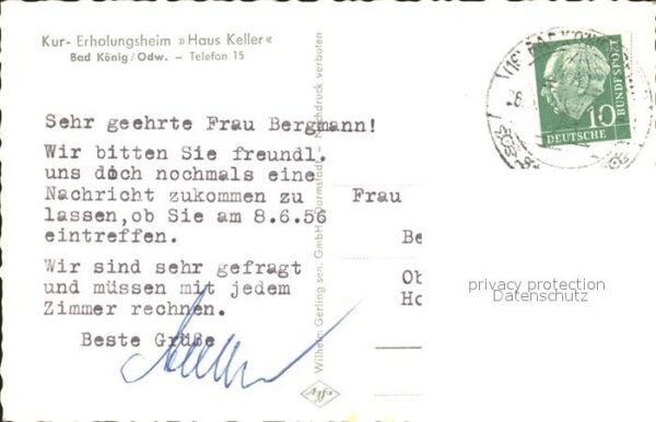 Bad Koenig Kur Erholungsheim Haus Keller Brunnen – Bild 2