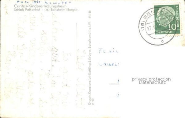 Bensheim Bergstrasse Caritas Kindererholungsheim Schloss Fal – Bild 2