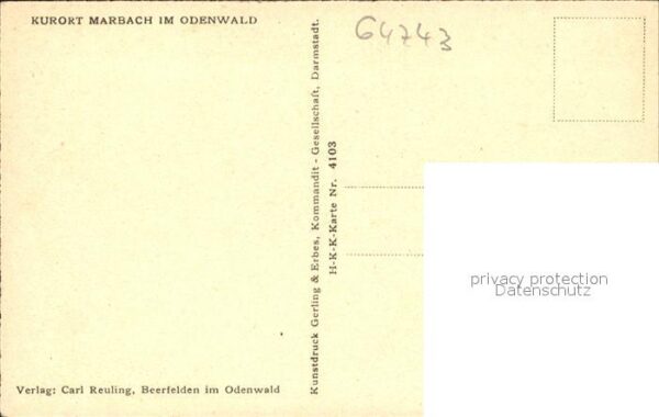 Marbach Odenwald Dorfmotiv Zeichnung – Bild 2