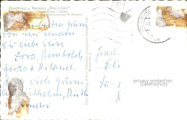 Hesselbach Odenwald Ortsansicht Gasthaus Drei Lilien – Bild 2