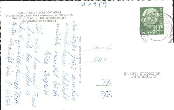 Grafenhausen Schwarzwald Hotel Pension Schlüchtmühle – Bild 2