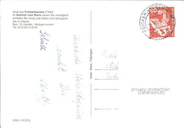 Frickenhausen Wuerttemberg Gasthof Zum Stern Panorama Hohen Neuffe – Bild 2